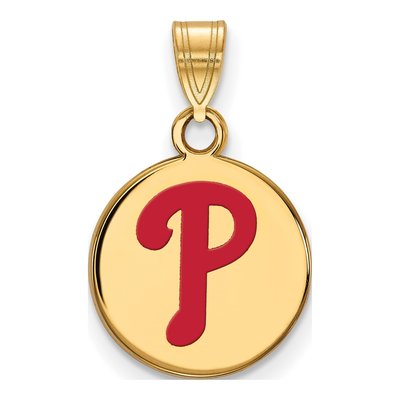 Philadelphia Phillies Gold-Plated Sterling Silver Small Enamel Pendant