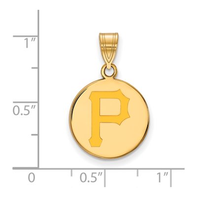Pittsburgh Pirates Gold-Plated Sterling Silver Medium Enamel Pendant – view 2