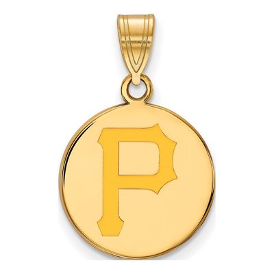 Pittsburgh Pirates Gold-Plated Sterling Silver Medium Enamel Pendant