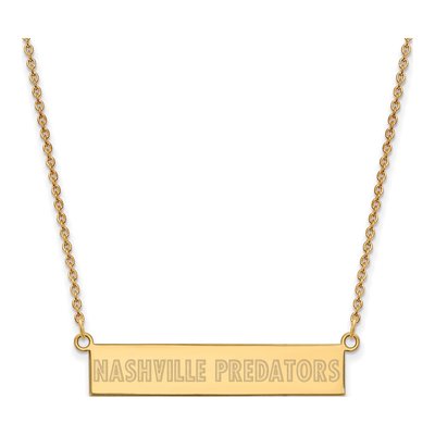 Nashville Predators Gold-Plated Sterling Silver Bar Necklace
