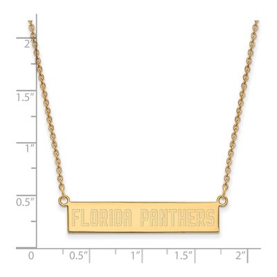 Florida Panthers Gold-Plated Sterling Silver Bar Necklace – view 2