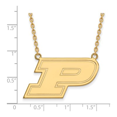 Purdue University Gold-Plated Sterling Silver Large Letter P Necklace – view 2