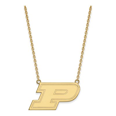 Purdue University Gold-Plated Sterling Silver Large Letter P Necklace