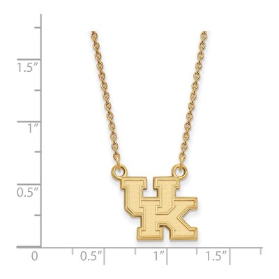 University of Kentucky Gold-Plated Sterling Silver Small Wildcats Pendant Necklace – view 2