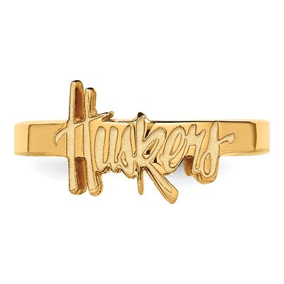 University of Nebraska Gold-Plated Sterling Silver Huskers Toe Ring – view 4