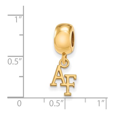 United States Air Force Academy Gold-Plated Sterling Silver Extra Small US Air Dangle Bead – view 3