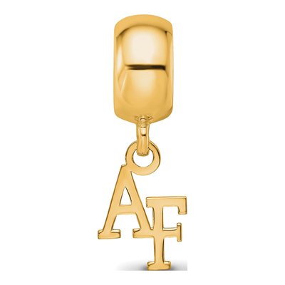 United States Air Force Academy Gold-Plated Sterling Silver Extra Small US Air Dangle Bead – view 4