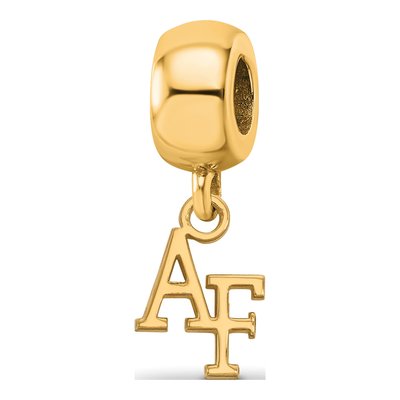 United States Air Force Academy Gold-Plated Sterling Silver Extra Small US Air Dangle Bead