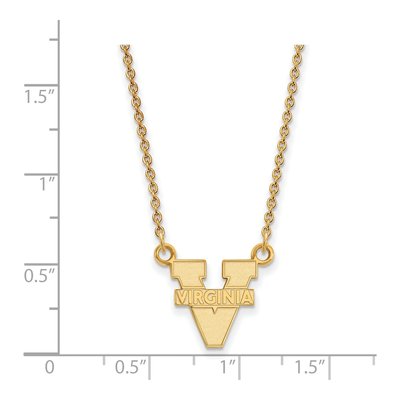 University of Virginia Gold-Plated Sterling Silver Small Pendant Necklace – view 2