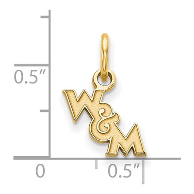 College of William & Mary Gold-Plated Sterling Silver Of Extra Small Pendant – view 2