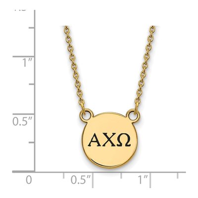 Alpha Chi Omega Gold-Plated Sterling Silver Small Sorority Necklace – view 2