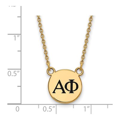 Alpha Phi Gold-Plated Sterling Silver Small Sorority Necklace – view 2