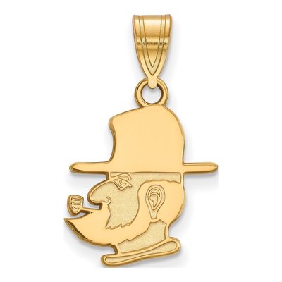 Appalachian State University Gold-Plated Sterling Silver Medium Mountaineer Pendant