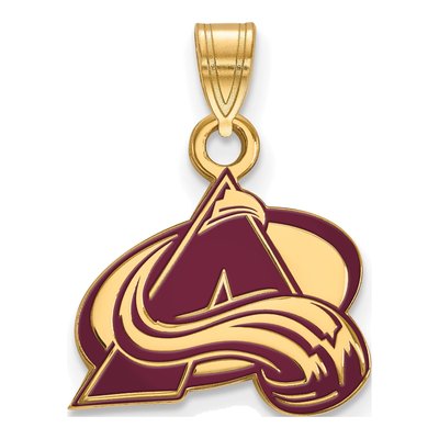 Colorado Avalanche Gold-Plated Sterling Silver Letter A Pendant