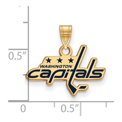Washington Capitals Gold-Plated Sterling Silver Small Enameled Pendant – view 2