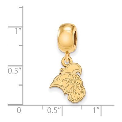 Coastal Carolina University Gold-Plated Sterling Silver Small Chanticleer Dangle Bead – view 2