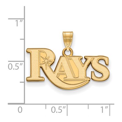 Tampa Bay Rays Gold-Plated Sterling Silver Small Script Pendant – view 2