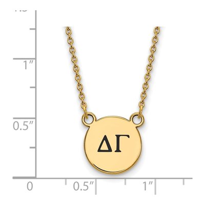 Delta Gamma Gold-Plated Sterling Silver Small Sorority Necklace – view 2