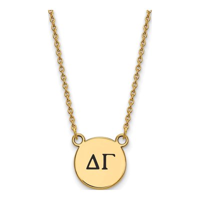 Delta Gamma Gold-Plated Sterling Silver Small Sorority Necklace