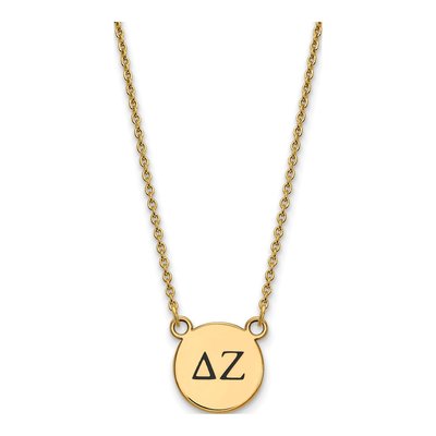 Delta Zeta Gold-Plated Sterling Silver Small Sorority Necklace