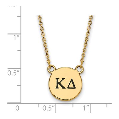 Kappa Delta Gold-Plated Sterling Silver Small Sorority Necklace – view 2