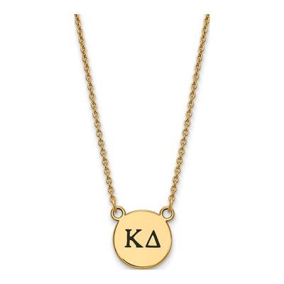 Kappa Delta Gold-Plated Sterling Silver Small Sorority Necklace
