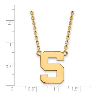 Michigan State Spartans Gold-Plated S Pendant Necklace – view 2