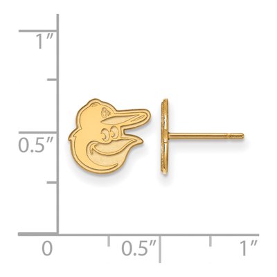 Baltimore Orioles Gold-Plated Sterling Silver Stud Earrings – view 2