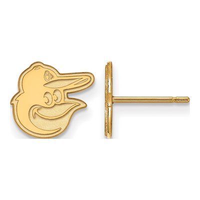 Baltimore Orioles Gold-Plated Sterling Silver Stud Earrings