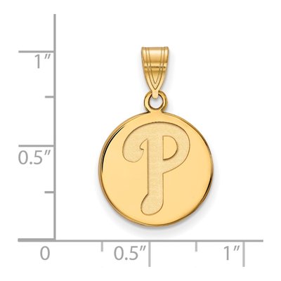Philadelphia Phillies Gold-Plated Sterling Silver Medium Disc Pendant – view 2