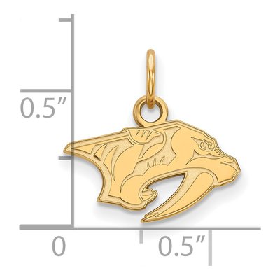 Nashville Predators Gold-Plated Sterling Silver Extra Small Pendant – view 2