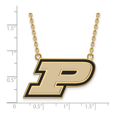 Purdue University Gold-Plated Sterling Silver Large Letter P Pendant Necklace – view 2