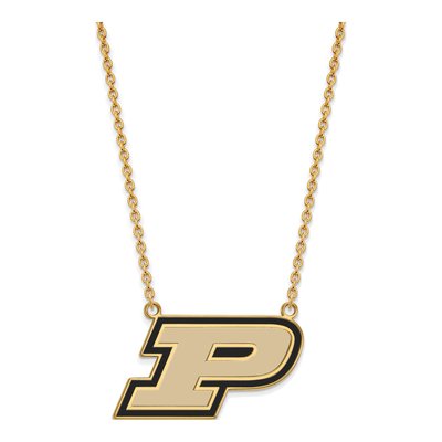 Purdue University Gold-Plated Sterling Silver Large Letter P Pendant Necklace