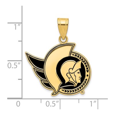 Ottawa Senators Gold-Plated Sterling Silver Large Enameled Pendant – view 2
