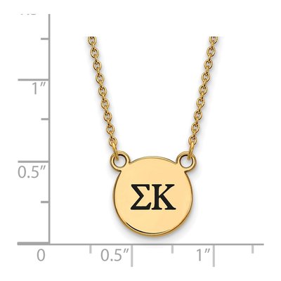 Sigma Kappa Gold-Plated Sterling Silver Small Sorority Necklace – view 2
