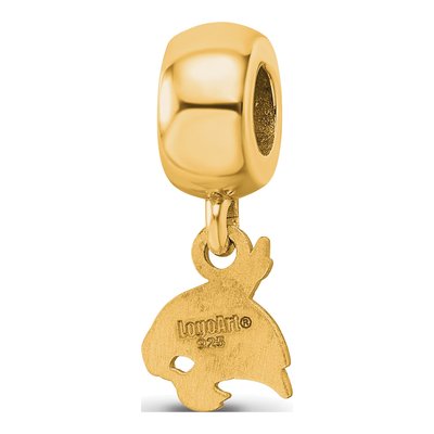 Texas State University Gold-Plated Sterling Silver Extra Small Bobcat Dangle Bead – view 5