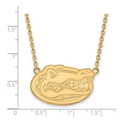 University of Florida Gold-Plated Sterling Silver Large Gator Necklace – view 2