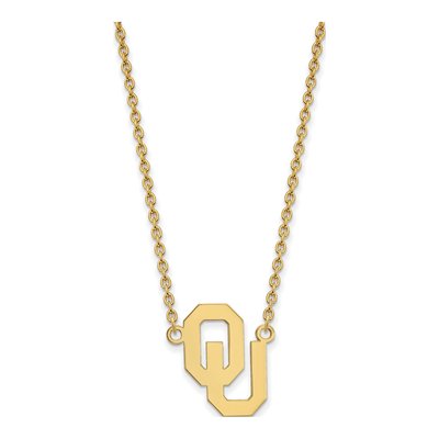 University of Oklahoma Gold-Plated Sterling Silver Large O-U Pendant Necklace