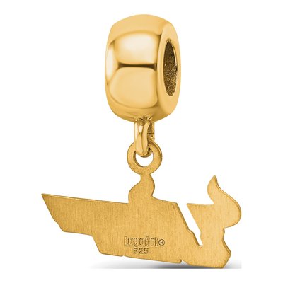 University of South Florida Gold-Plated Sterling Silver Small USF Bulls Dangle Bead – view 5