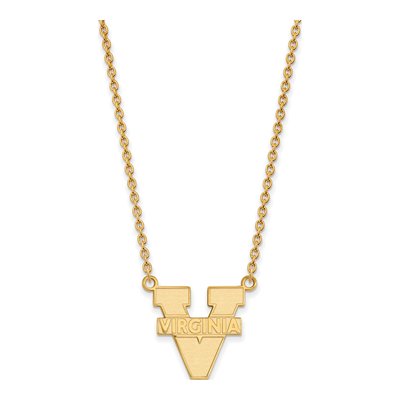University of Virginia Gold-Plated Sterling Silver Large UVA Pendant Necklace