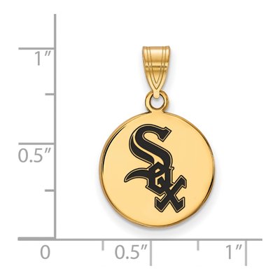 Chicago White Sox Gold-Plated Sterling Silver Medium Enamel Pendant – view 2