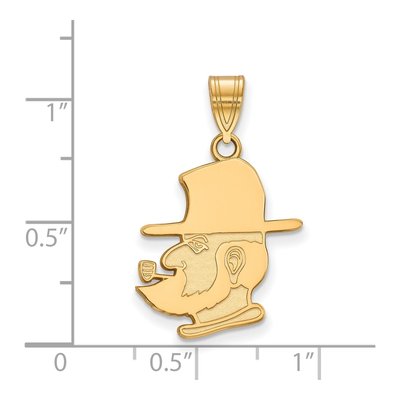 Appalachian State University Gold-Plated Sterling Silver Large Mountaineer Pendant – view 2