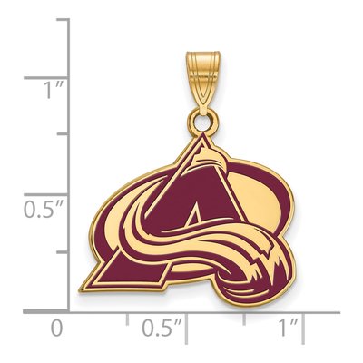 Colorado Avalanche Gold-Plated Sterling Silver Large Letter A Pendant – view 2