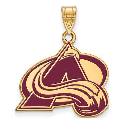 Colorado Avalanche Gold-Plated Sterling Silver Large Letter A Pendant