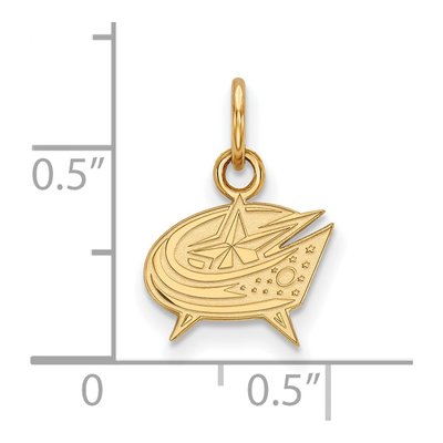 Columbus Blue Jackets Gold-Plated Sterling Silver Extra Small Pendant – view 2