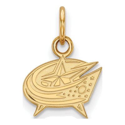 Columbus Blue Jackets Gold-Plated Sterling Silver Extra Small Pendant