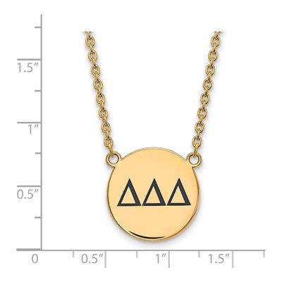 Delta Delta Delta Gold-Plated Sterling Silver Large Tri Necklace – view 2