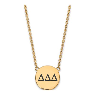 Delta Delta Delta Gold-Plated Sterling Silver Large Tri Necklace