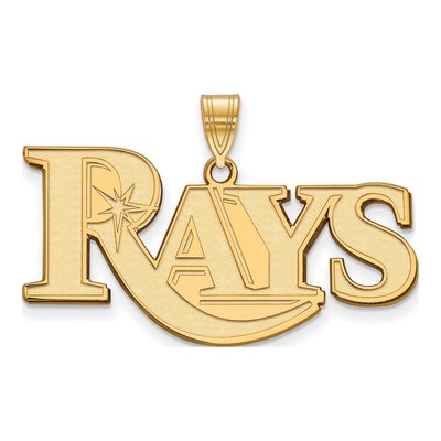 Tampa Bay Rays Gold-Plated Sterling Silver Large Script Pendant