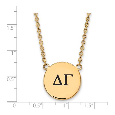 Delta Gamma Gold-Plated Sterling Silver Large Sorority Necklace – view 2